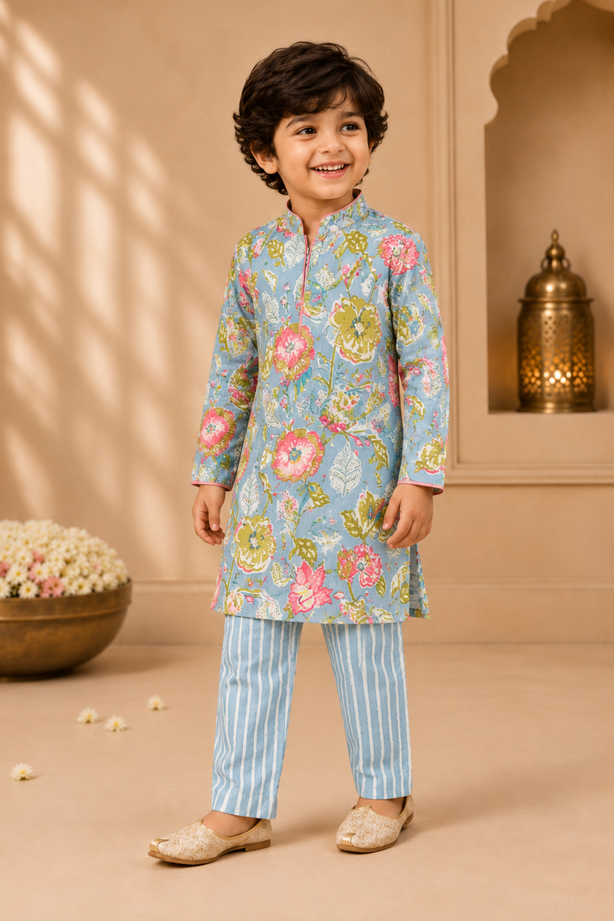 Boys Kohinoor Pure Cotton Ethnic Clothing set - Blue