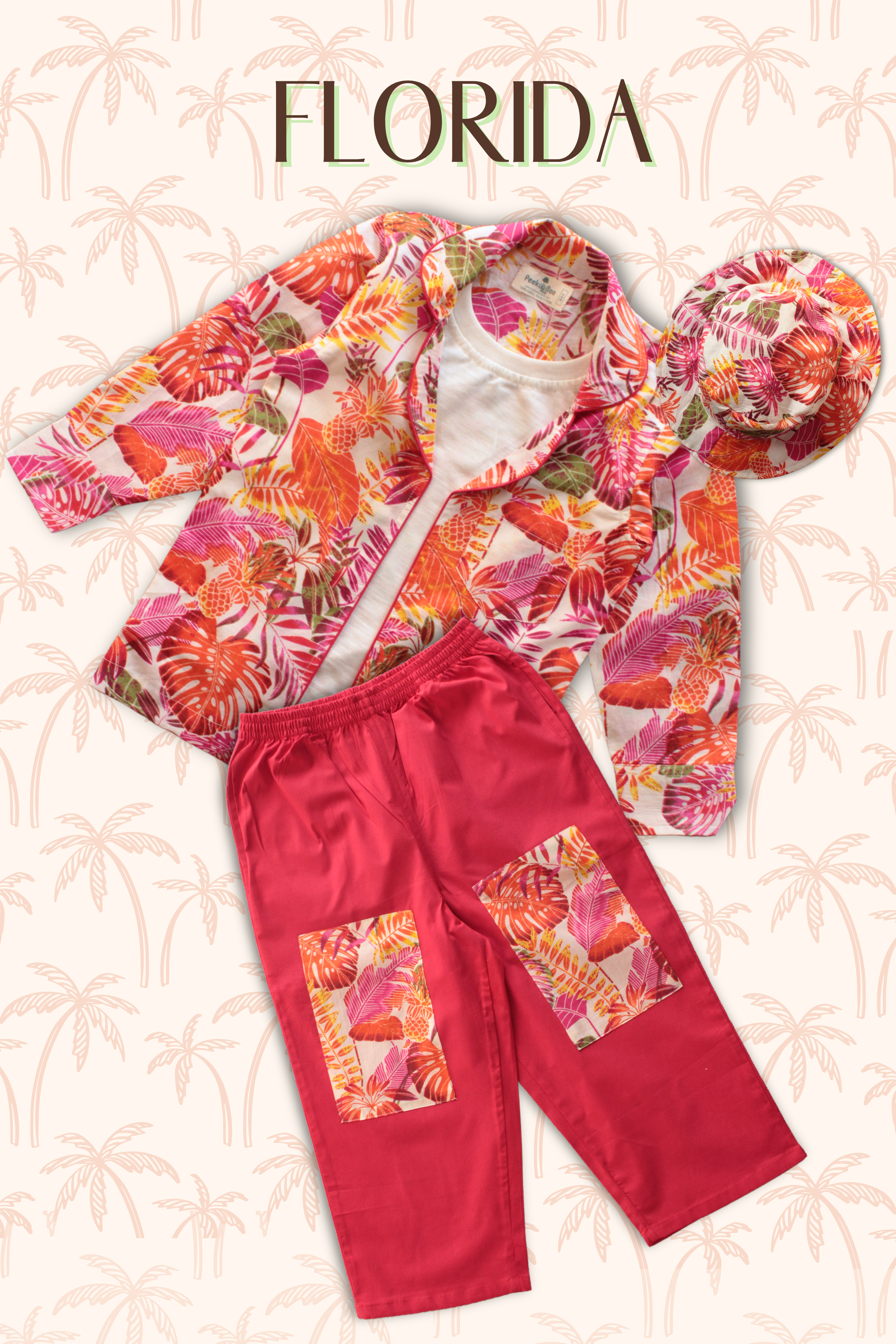 Boys Florida Resort Wear Set - Red