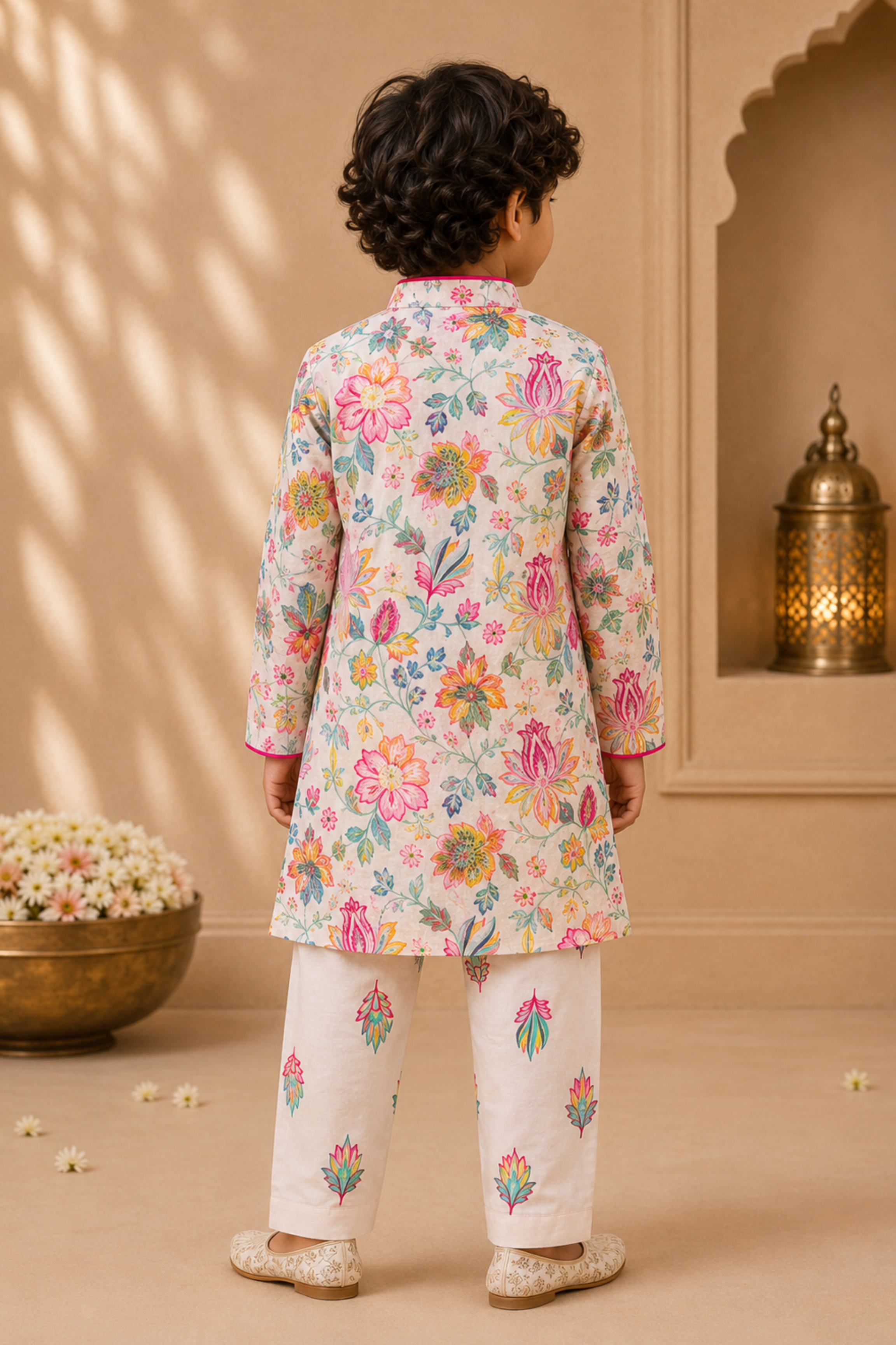 Boys Kohinoor Pure Cotton Ethnic Clothing set - Peach
