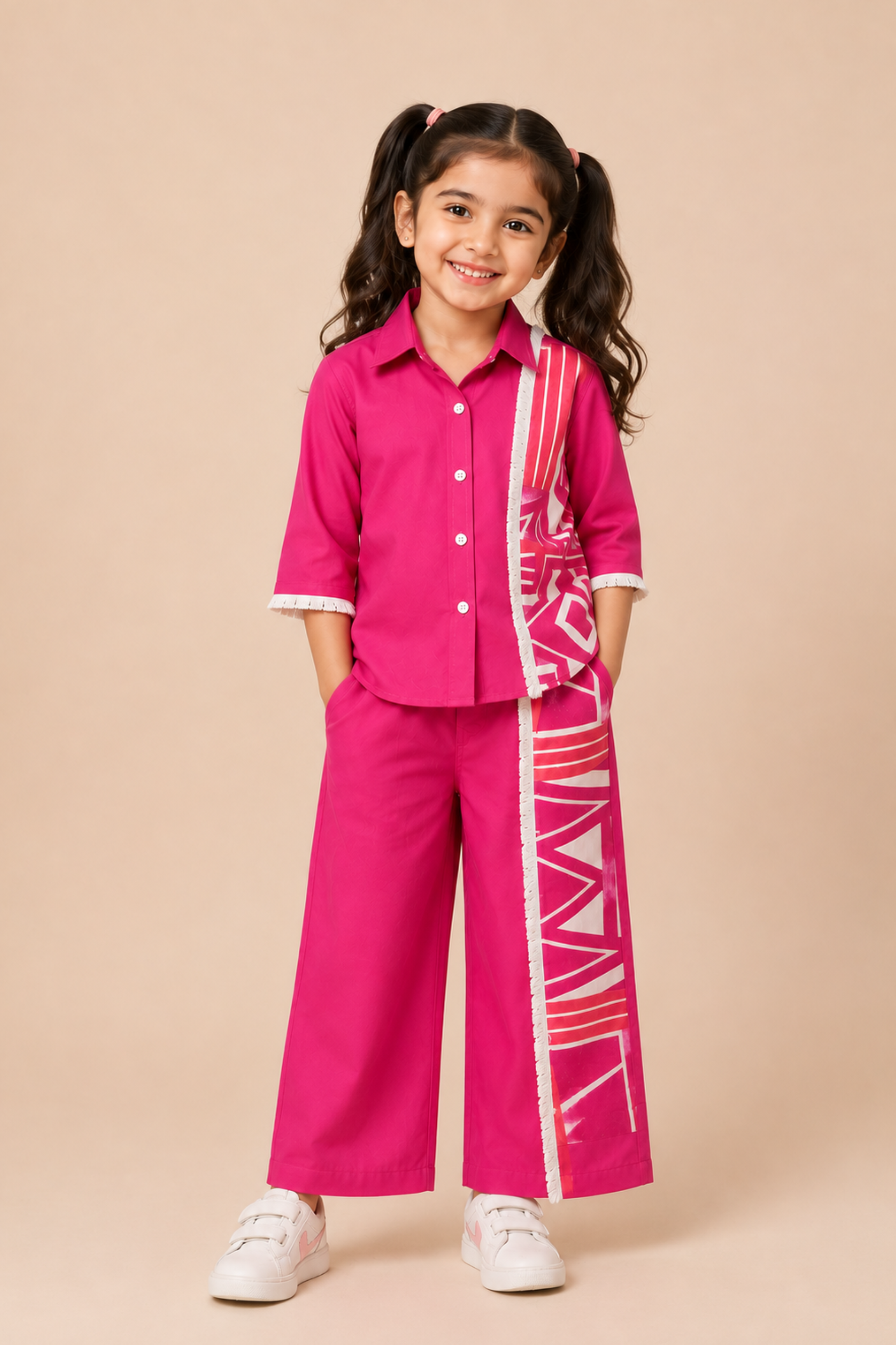 Girls Tokyo Pure Cotton clothing set - Pink