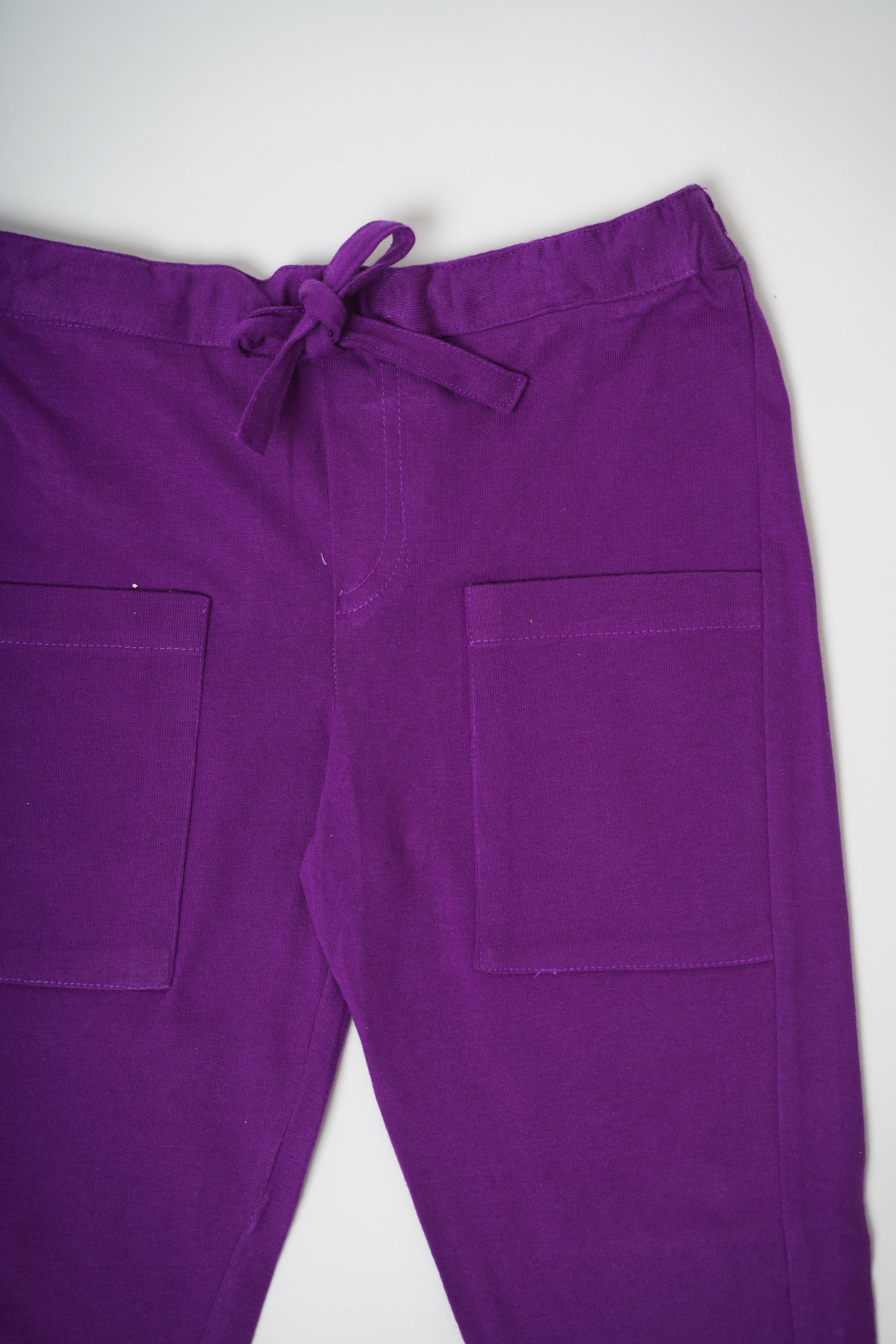 Girls 100% Cotton Knit Purple Loungewear with pockets - Peekaaboo Kids - Above 1000, Featured, Girls, Loungewear