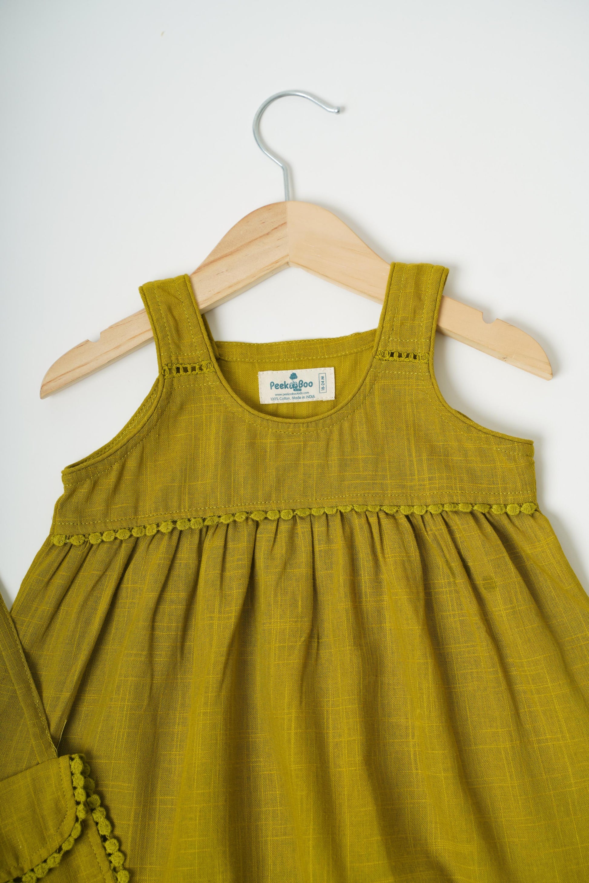 Girls 3 tiered Summer Cotton Dress with free Pouch - Peekaaboo Kids - Below 1000, Dress, Girls